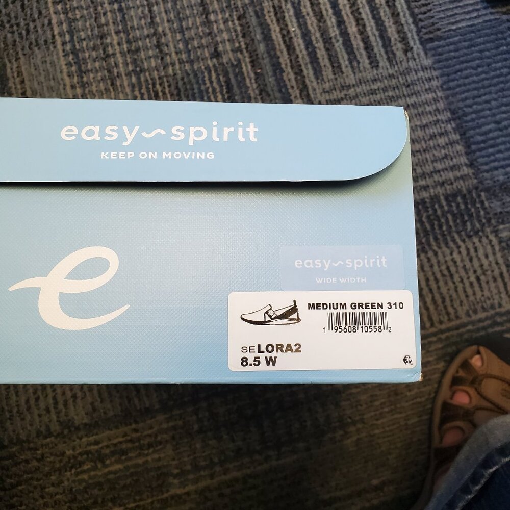 Easy Spirit Lora Slip On Suede Walking Shoe Womens Size 8.5 Wide Olive NWT & box - Picture 7 of 11